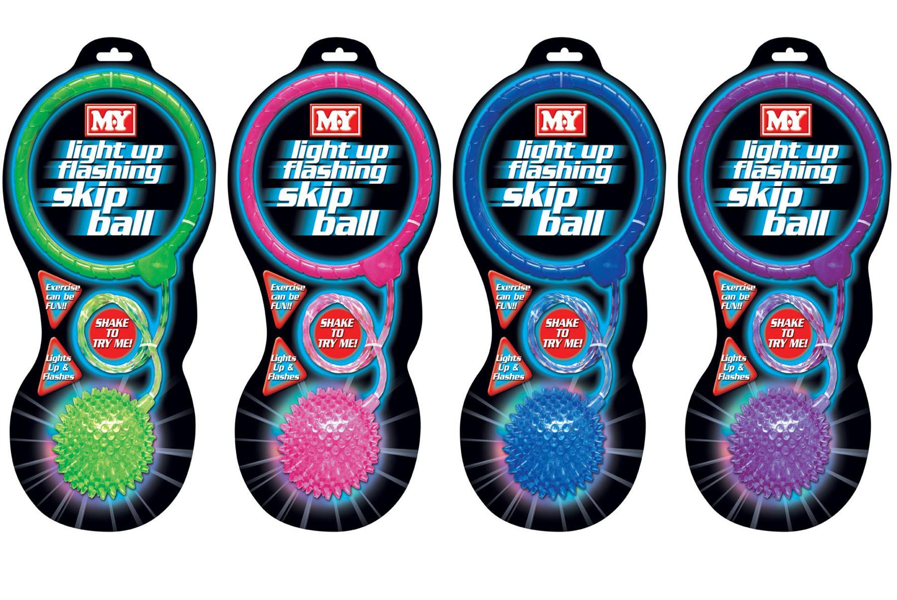 Light Up Flashing Skip Ball Ankle Skipper Toy Indoor Outdoor Fun
