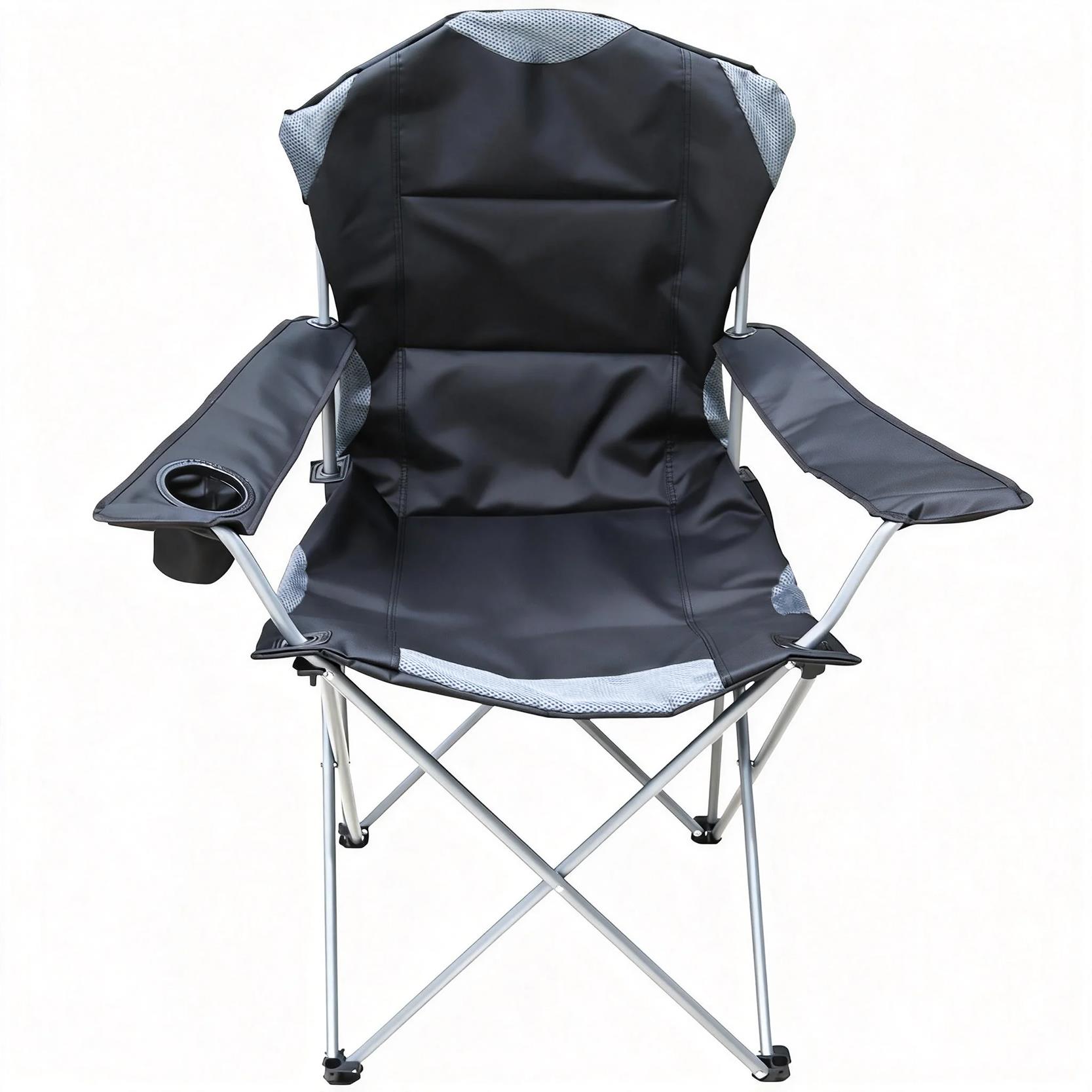 Camping Chair Portable Folding Lightweight Outdoor Garden Beach Picnic Chair Blk