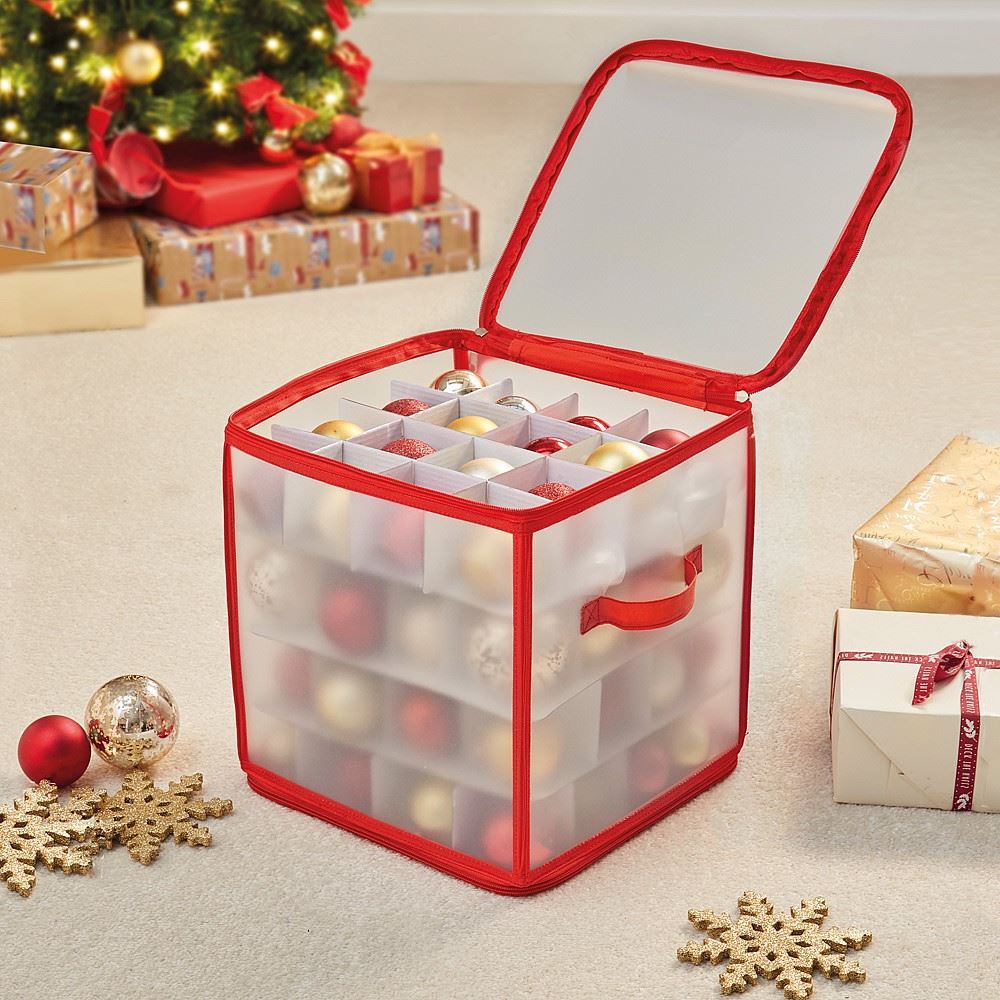 Foldable Christmas Tree Decorations Baubles Ornament Storage Cube