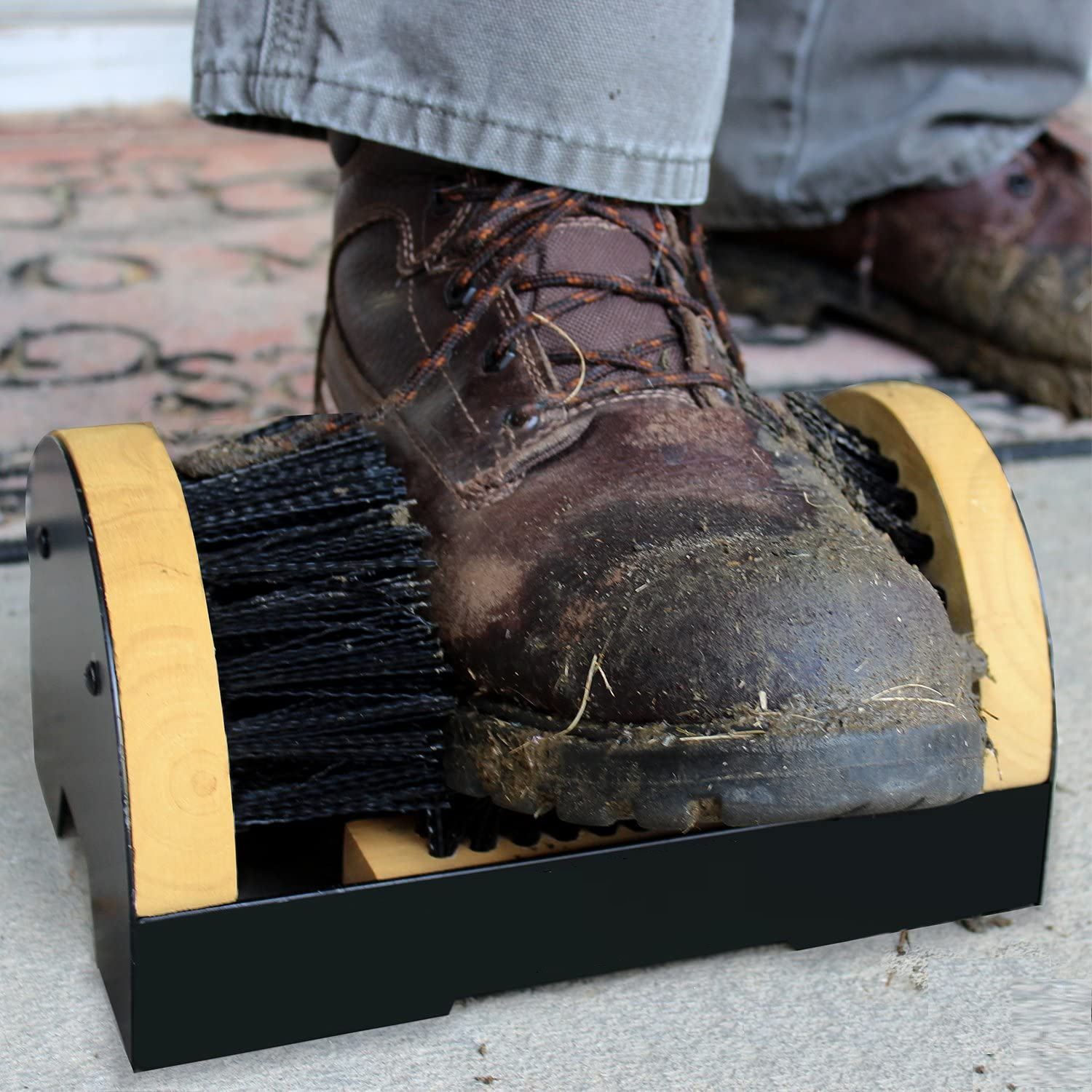 Heavy Duty Door Step Boot Scraper Brush Cleaner Mat Outside Shoe Scrubber Brush Heavy Duty - Mud and Dirt Remover from Shoes Walking Boots Wellys / We