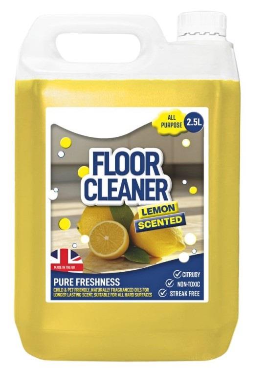 2.5L Floor & Surface Cleaner Lemon Multi Purpose Citrus 100:1 Concentrate