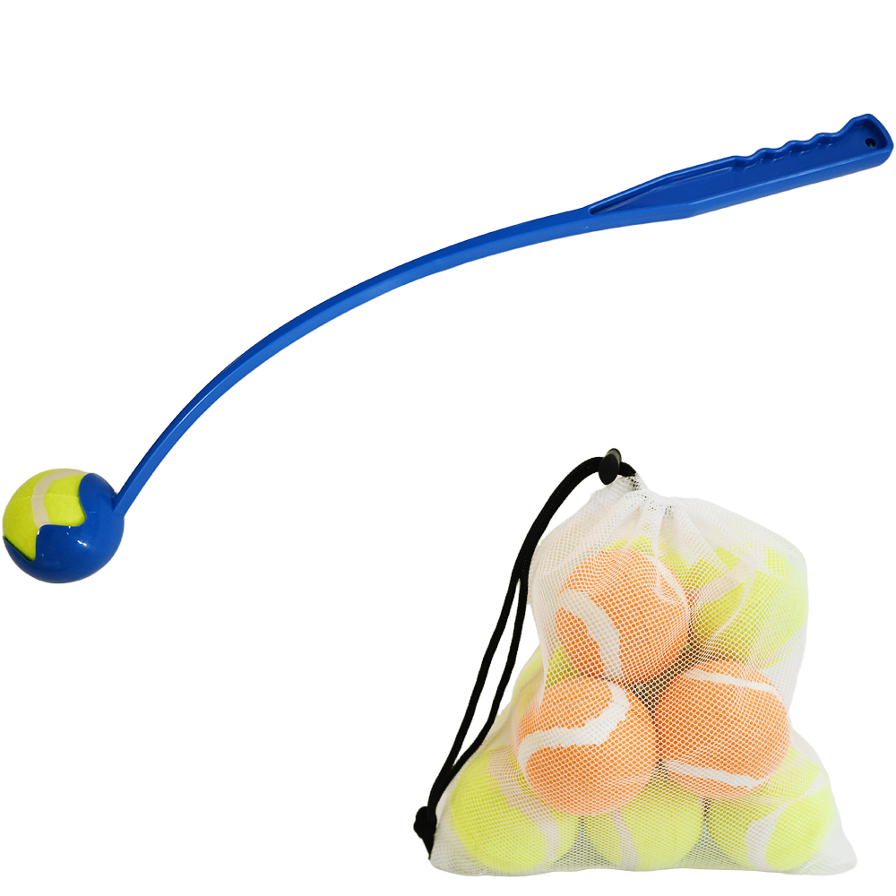 Dog Ball Launcher Thrower Large Ball Fetch Toy Tosser Retriever For Dogs 10 Ball