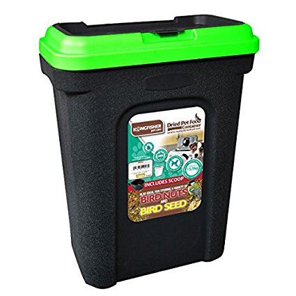 30L PET FOOD CONTAINER DOG CAT ANIMAL 15KG DRY FEED SEED STORAGE BOX BIN & SCOOP