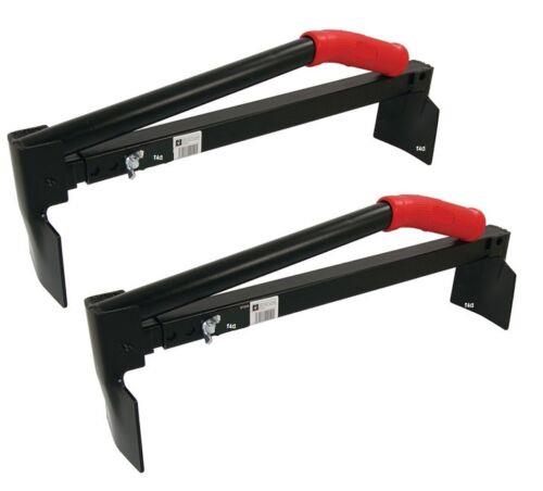 2x Pro Adjustable Brick Tongs Lifter Lifting Carrying Carrier 6-10 Bricks CT