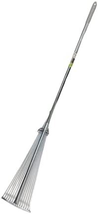 Have Duty 120cm Adjustable Aluminium Garden Lawn Rake Leaf Rake, Autumn Leaves 15 Tines Lightweight Steel Garden Rake