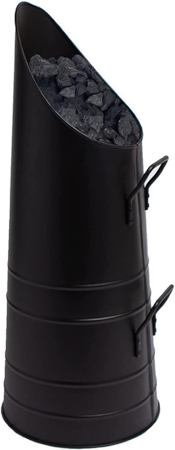 Heavy Duty Anthracite 23" Coal Hod, Bucket Coal Scuttle Black Bronze Galvanised High Quality for Fireplace Fire Side Option with Shovel and Poker