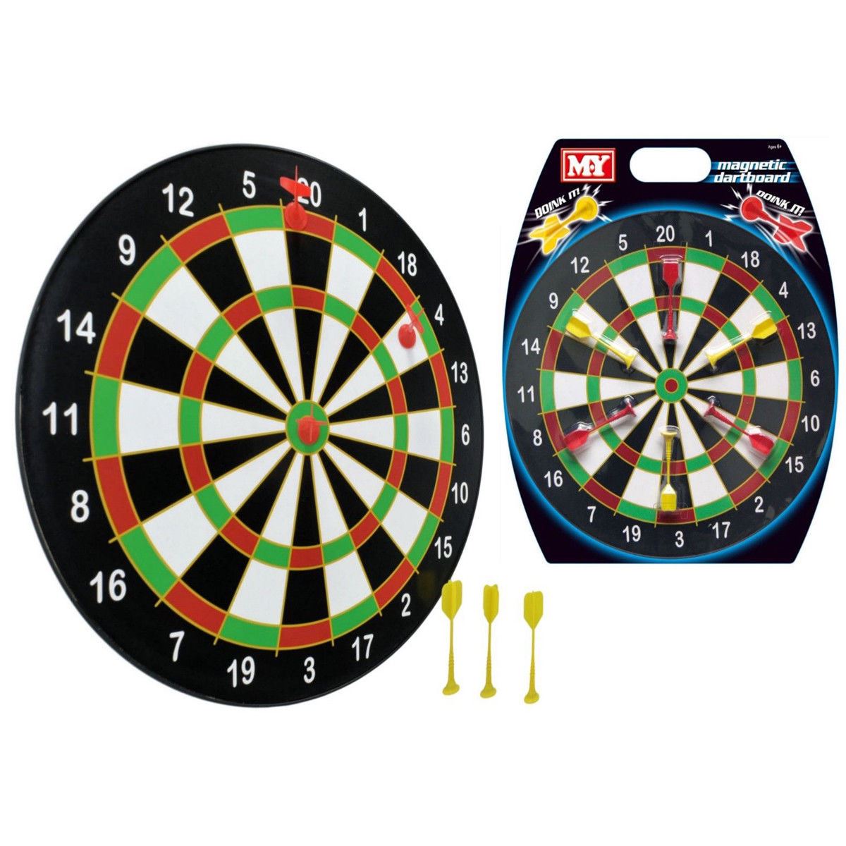 New 16" 6 Darts Professional Magnetic Kids Toy Play Dart Board Dartboard