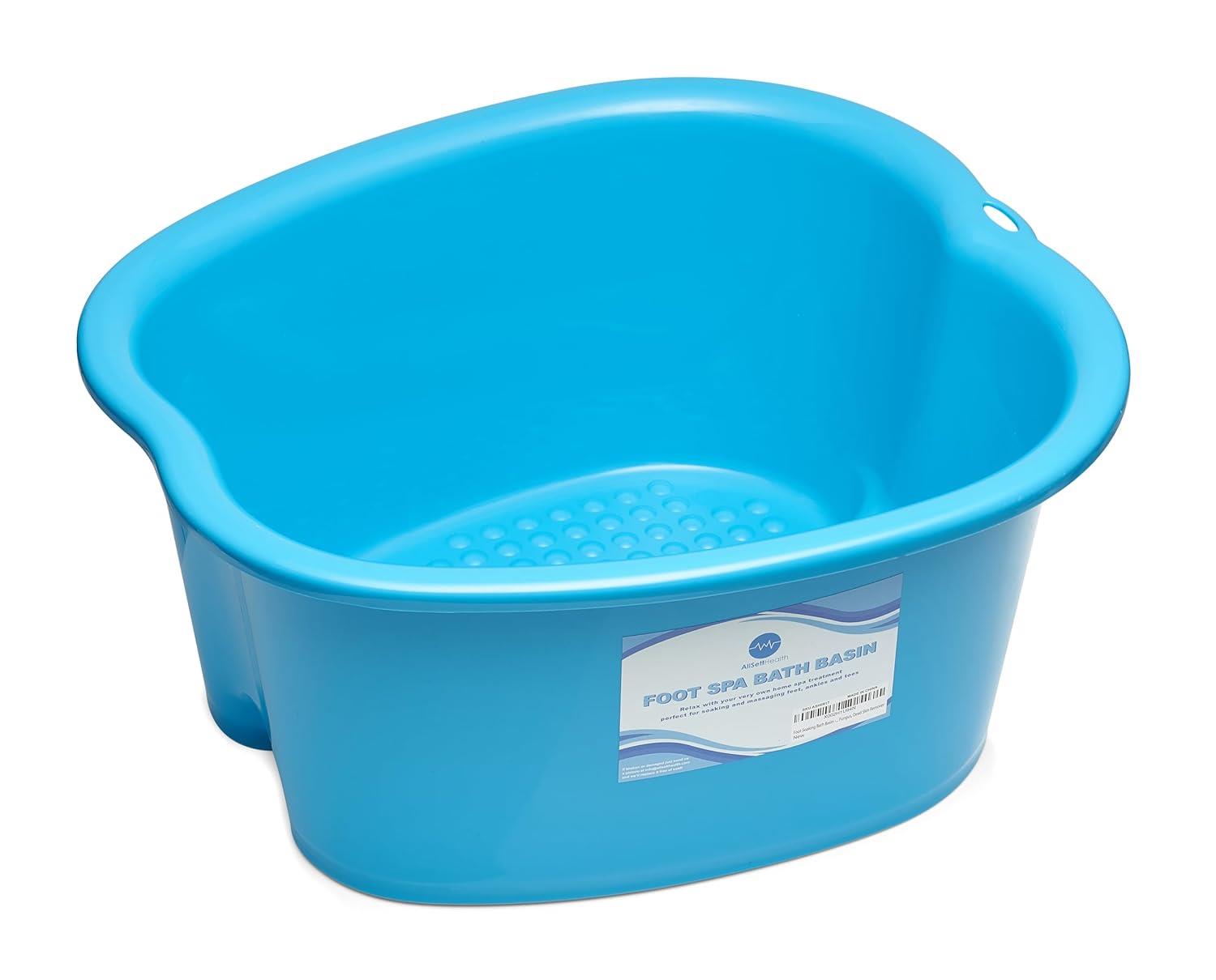 Blue Foot Bath Basin Soak Tub Foot Relax SPA Washing Bowl Durable Plastic