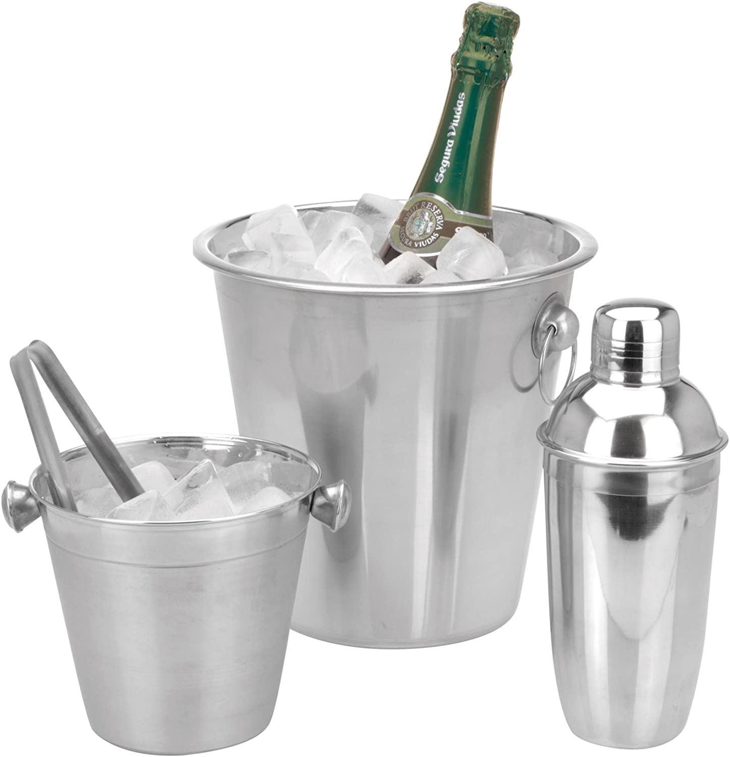 Cocktail Set with Shaker in Steel Silver