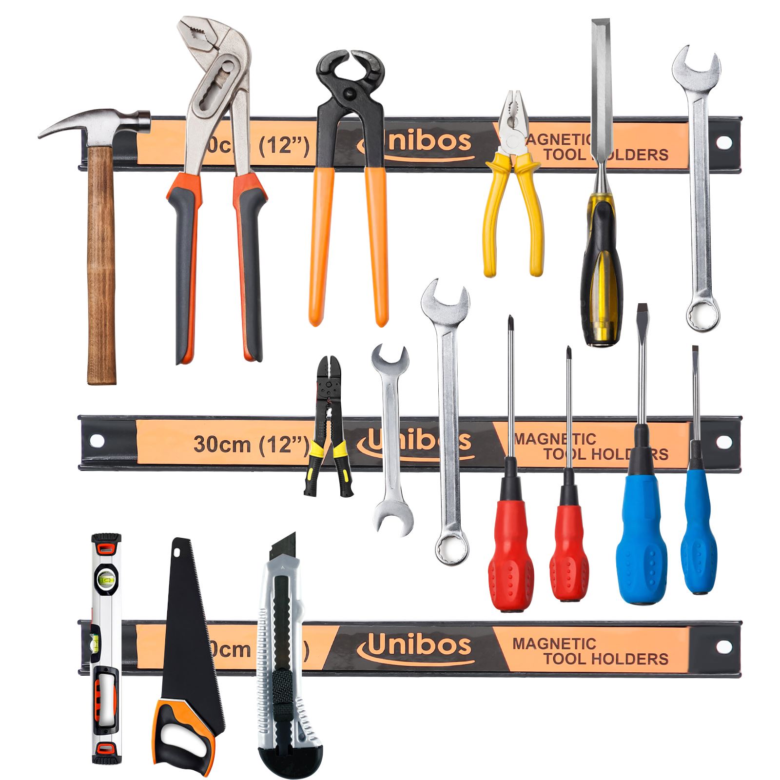 3 x 12" Magnetic Tool Strip Holder Storage