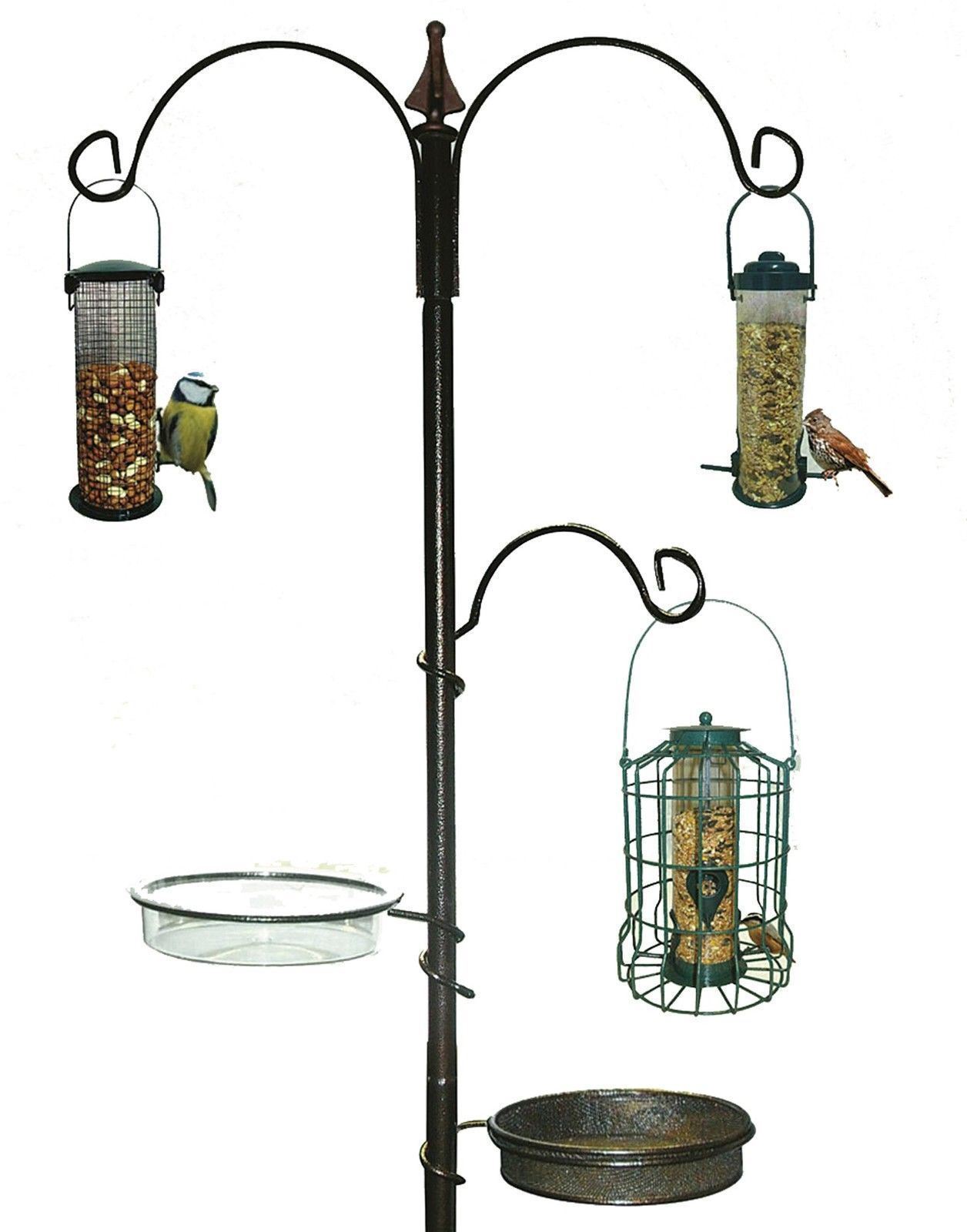 BLACK METAL GARDEN WILD BIRD CARE TRADITIONAL FEEDING STATION BFS