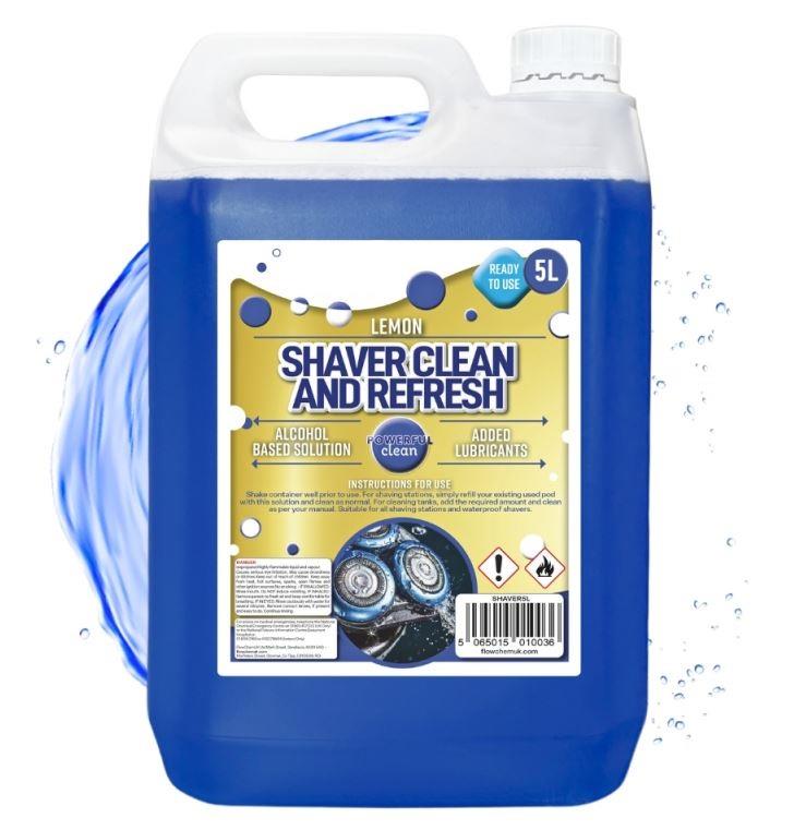 5L Shaver Cleaning Refill Fluid Cleans, Residual Hair & Skin Particles