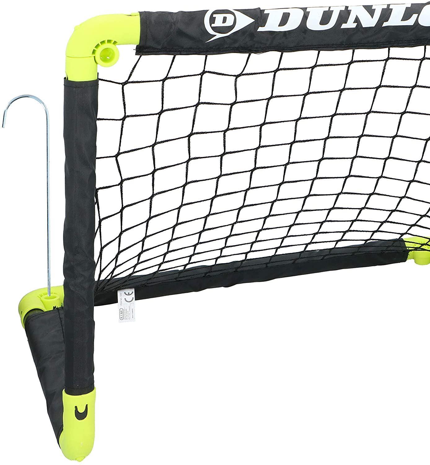 Dunlop Voetbaldoel - zwart/gifgroen - 44cm lang x 55cm breed x 44cm hoog
