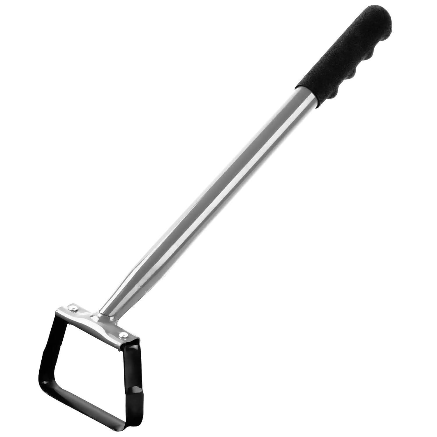 Mini Action/Hula Hoe Carbon Steel Weeding Garden Soil Digging Pole Lawn Landscaping, Gardening Weeder Cultivator, Sharp Durable Metal Handle Weeding R