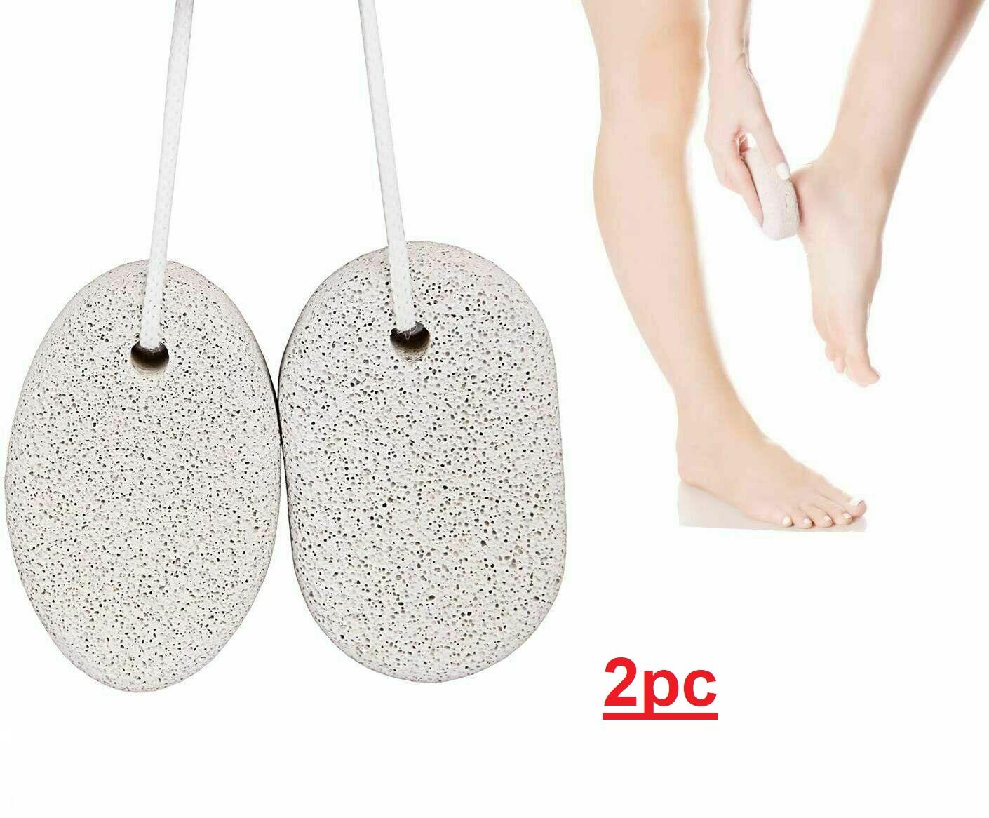 Unibos Pumice Stone for Feet Hard Skin Remover Foot Scrubber Exfoliator - Pack of 2 White Pumice Stones - Easy to Use Clean Dry Skin Corn Foot Callus