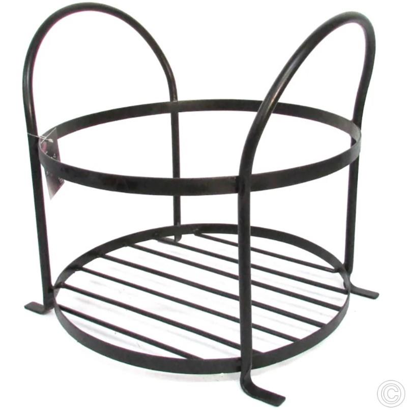 Heavy Duty Round Log Holder Basket Rack Fireplace Indoor