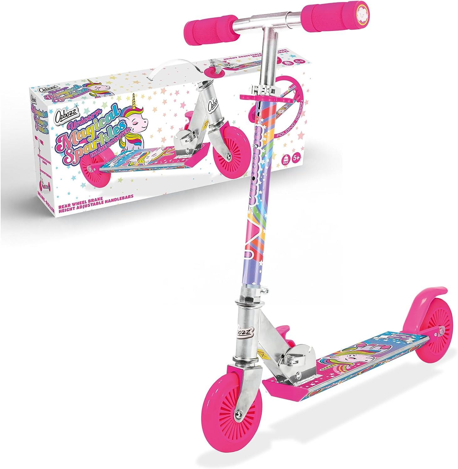 Foldable Unicorn Scooter With Adjustable Handlebar Height