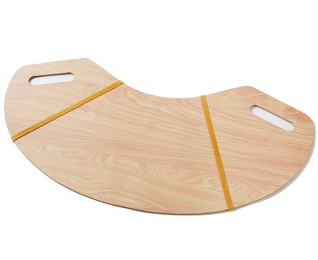 Wooden Oversized Gently Curved Armchair Lap Table Laptop All Purpose Lap Desk