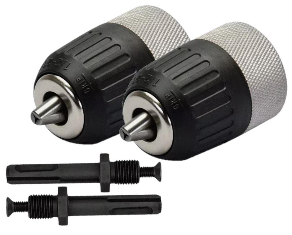 1/2" Keyless Chuck + SDS Drill Adaptor 13mm 20UNF Quick Change Heavy Duty 2PC