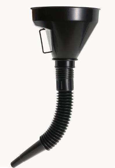 Funnel 2In1 Flexi Black Durable Plastic DIY Tools for Water Coolant Fuel Oil