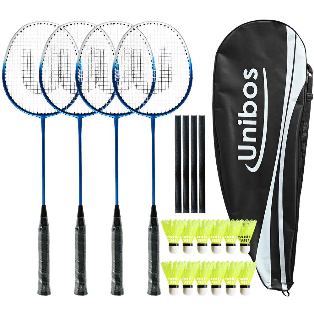 Badminton Set 4 Player Racket Shuttlecock for Outdoor Backyard Games