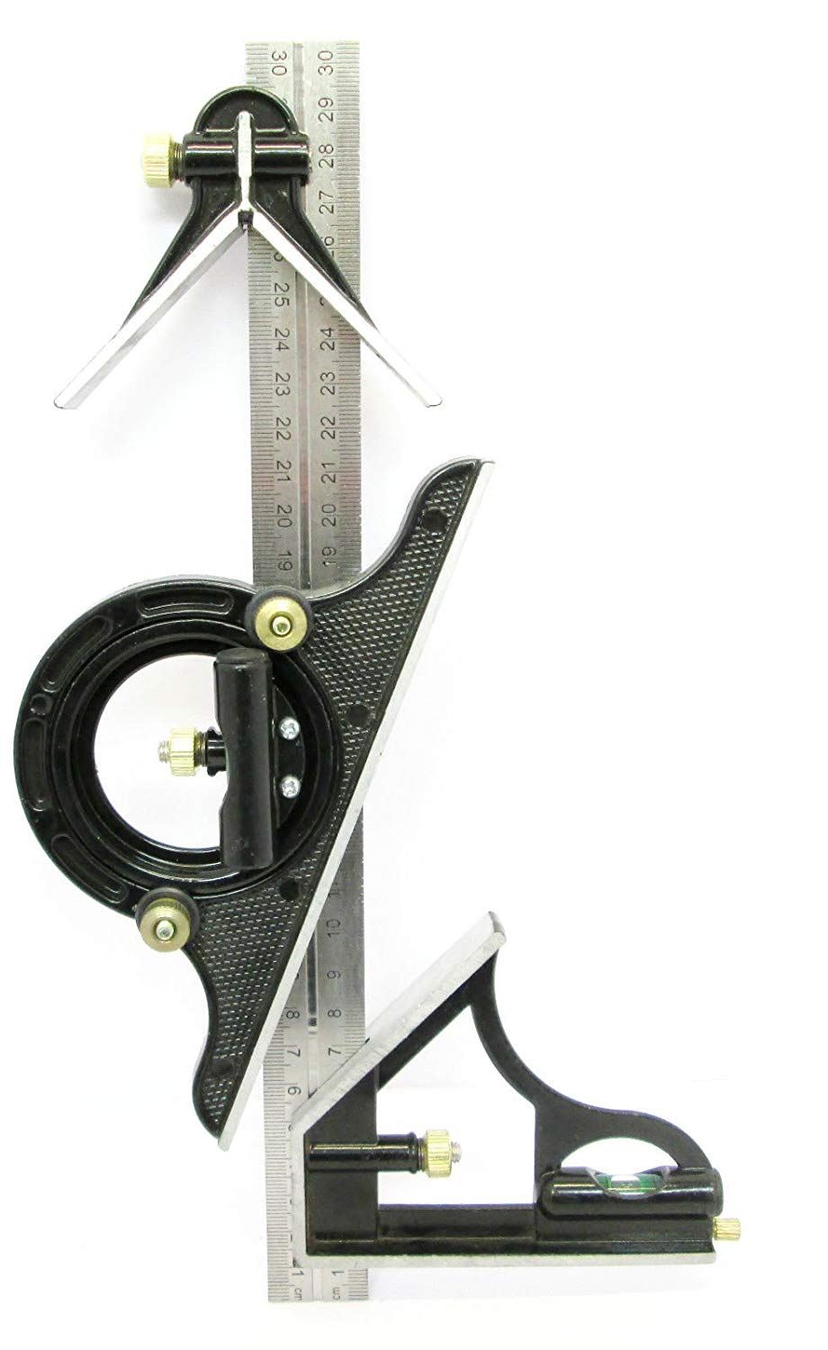 12" Combination Square Engineers Metal Angle Finder Protractor Ruler Level