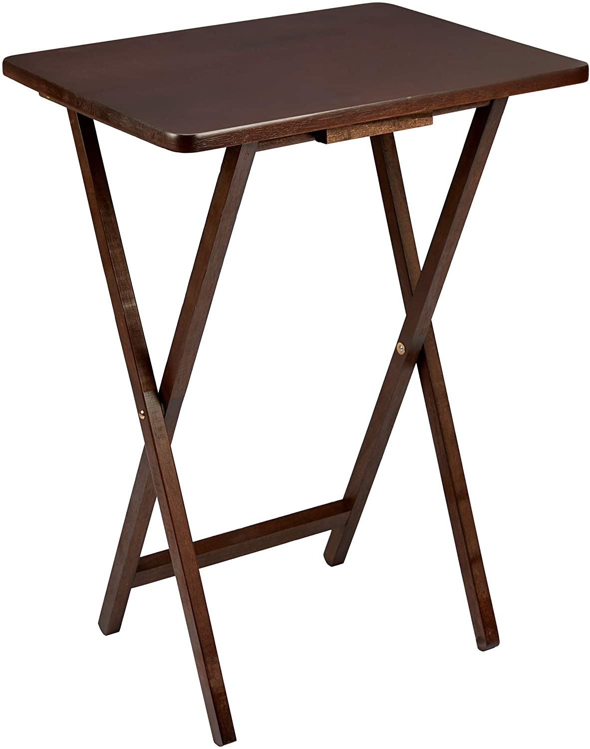 Wood Folding TV Tray & Snack Table - Dark Walnut