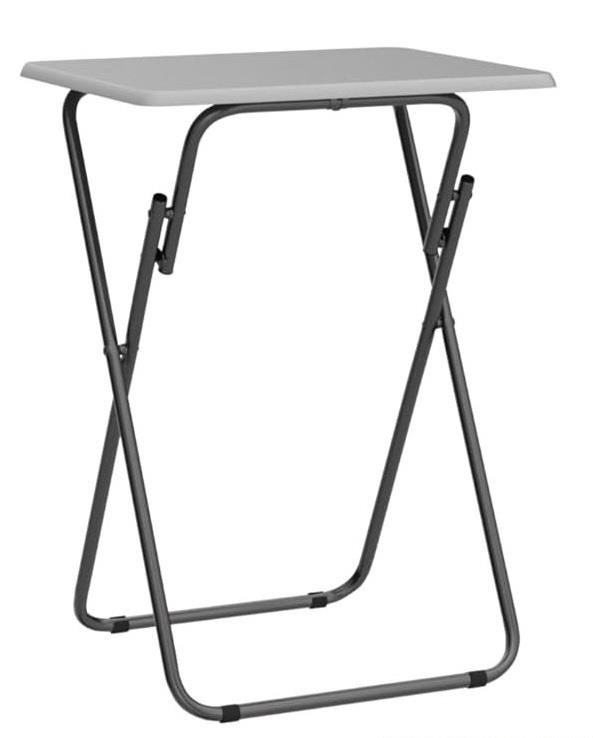 Grey Folding Wooden TV Table Side Dinner Laptop Tray Coffee Tea Desk