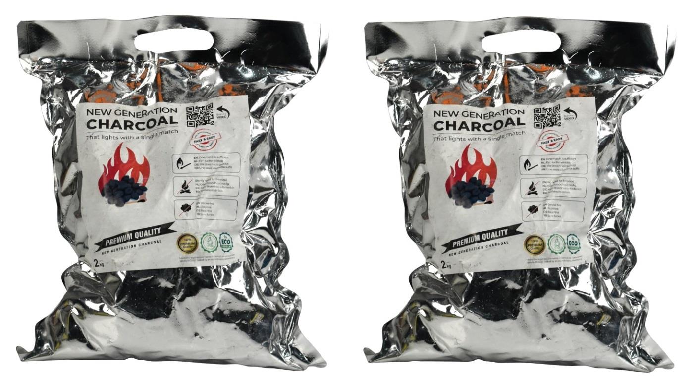 2X Charcoal BBQ Restaurant Grade 2KG Premium Lumpwood
