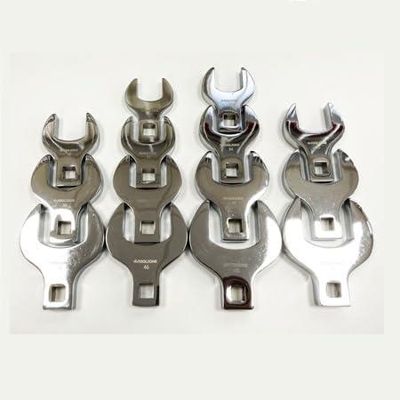 Crowfoot Wrench Set,14 Pcs Metric Tool 27 To 50 mm Sizes,1/2inch Drive, Comes With Carry Case