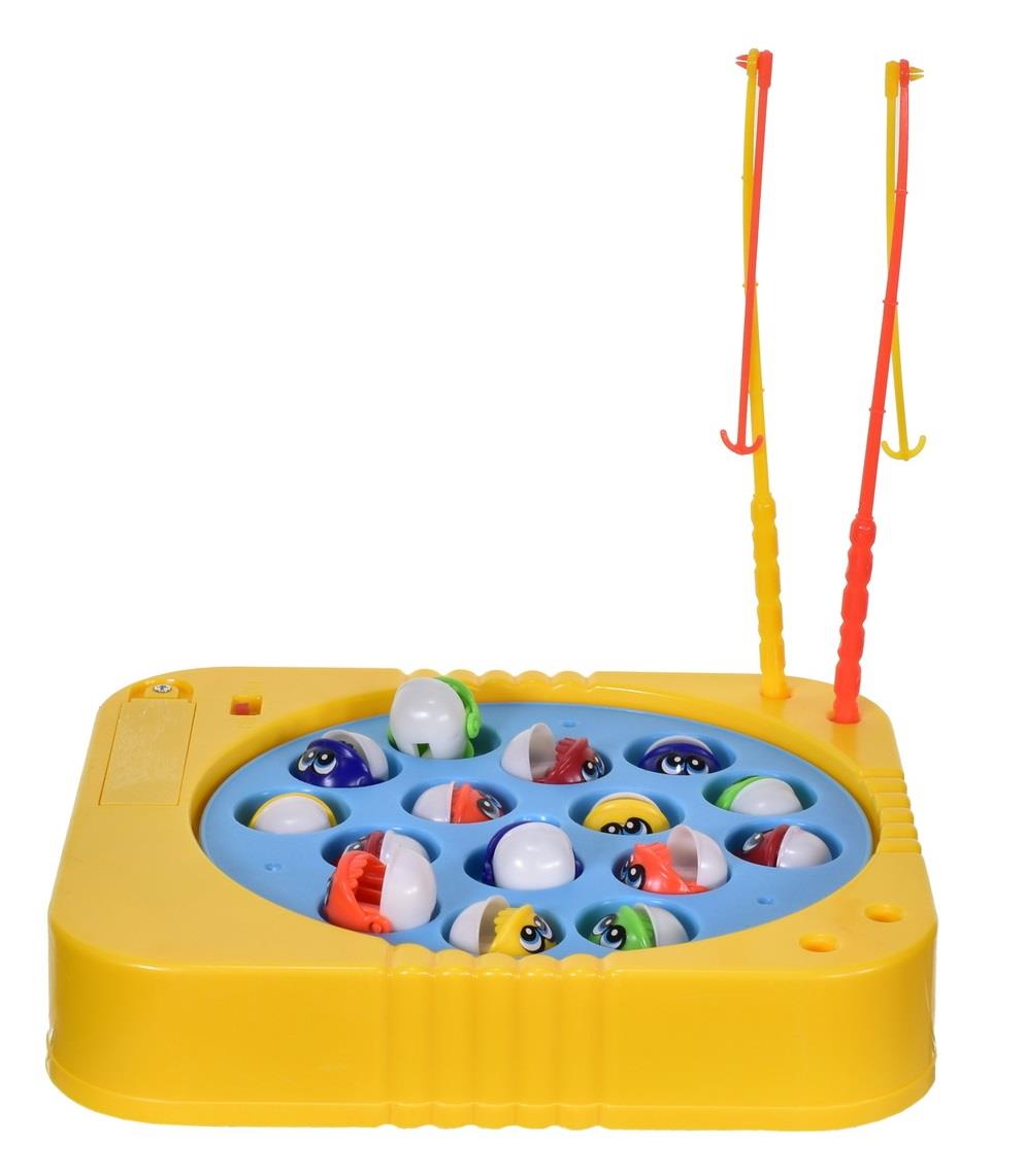 2 PCs Rotating Magnetic Crazy Fish Fishing Game Kids Educational Toys