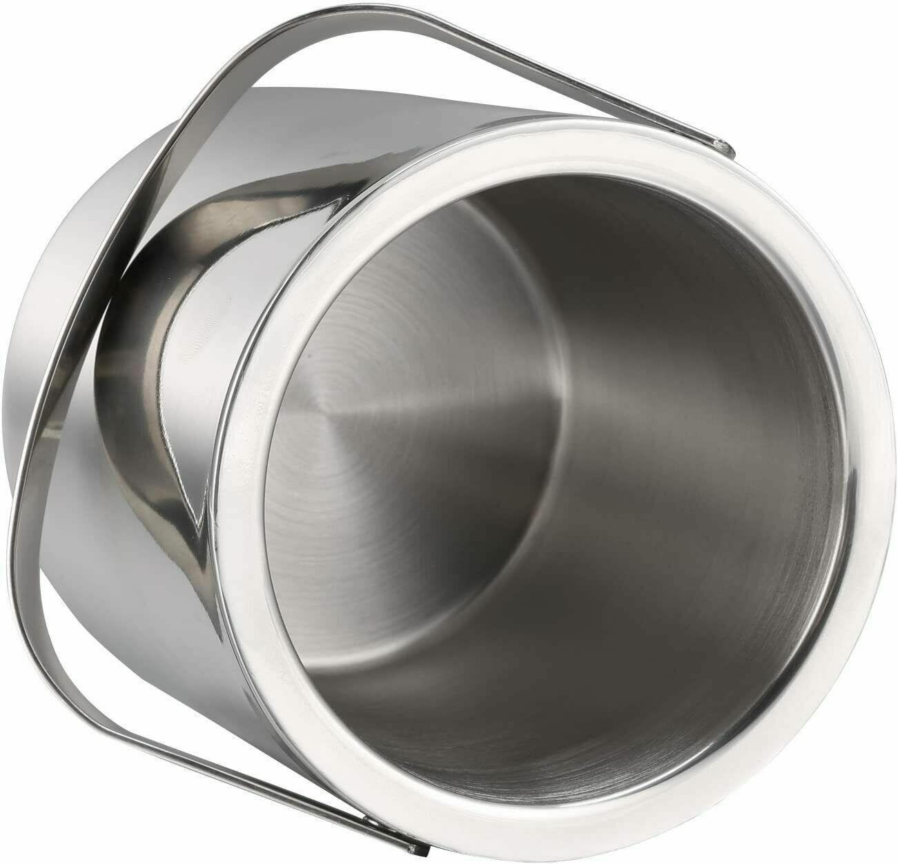 Large Double Walled Stainless Steel Insulated Ice Bucket with Tongs Lid 1.5 LTR