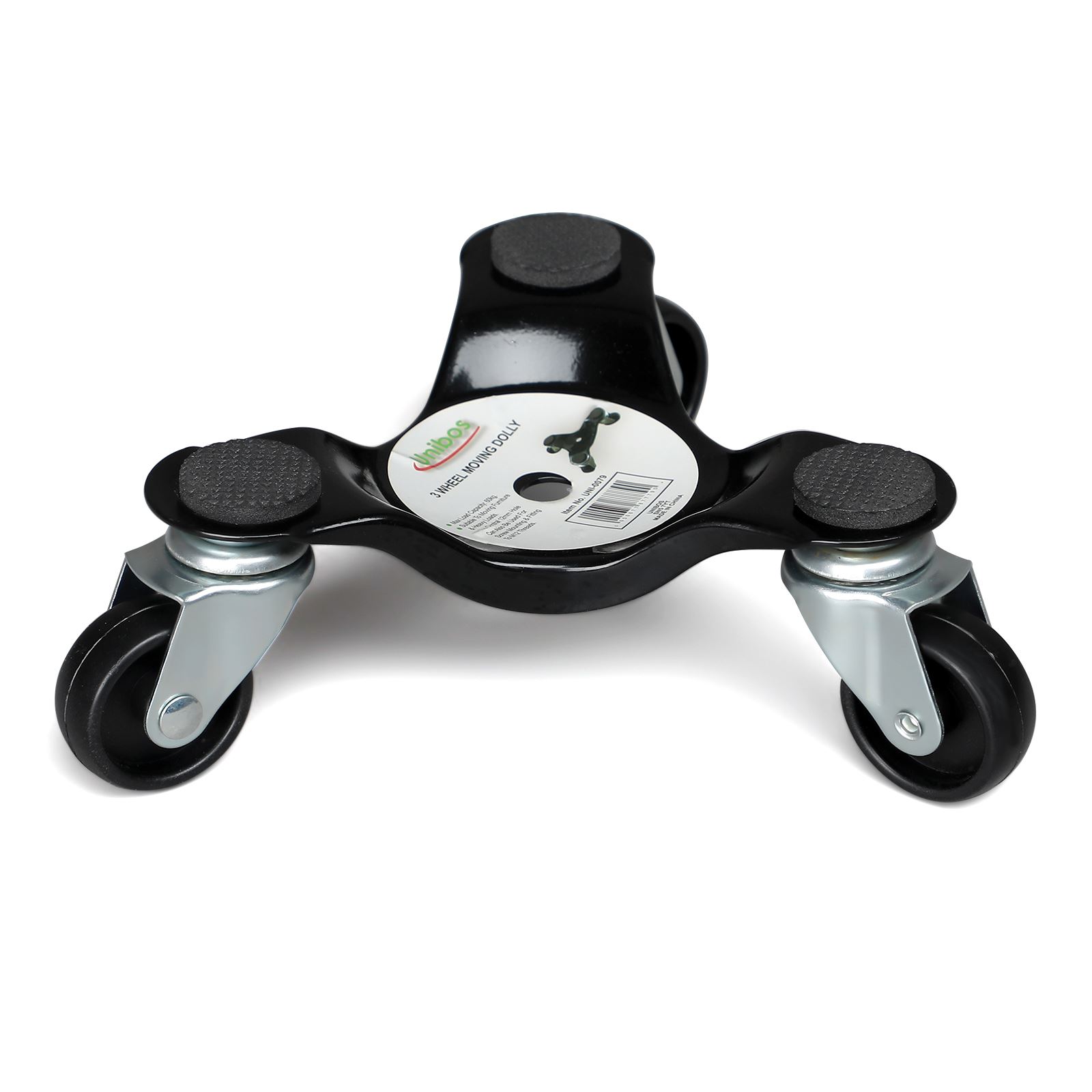 6-Inch Steel Tri-Dolly, 3 Wheels Furniture Mover's Dolly, Heavy Furniture Moving Rollers Leg Dolly, Moving Triangle Dolly Swivel Caster, 60 KG Capacit
