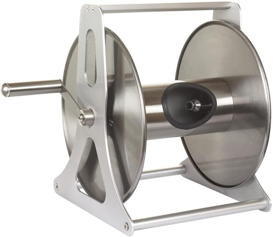 Unibos | Garden Hose Reel Cart Hanger | Heavy Duty Outdoor Garden | STAINLESS STEEL | Wall Mounted Freestanding | Professional Hose Reel | Watering Ho