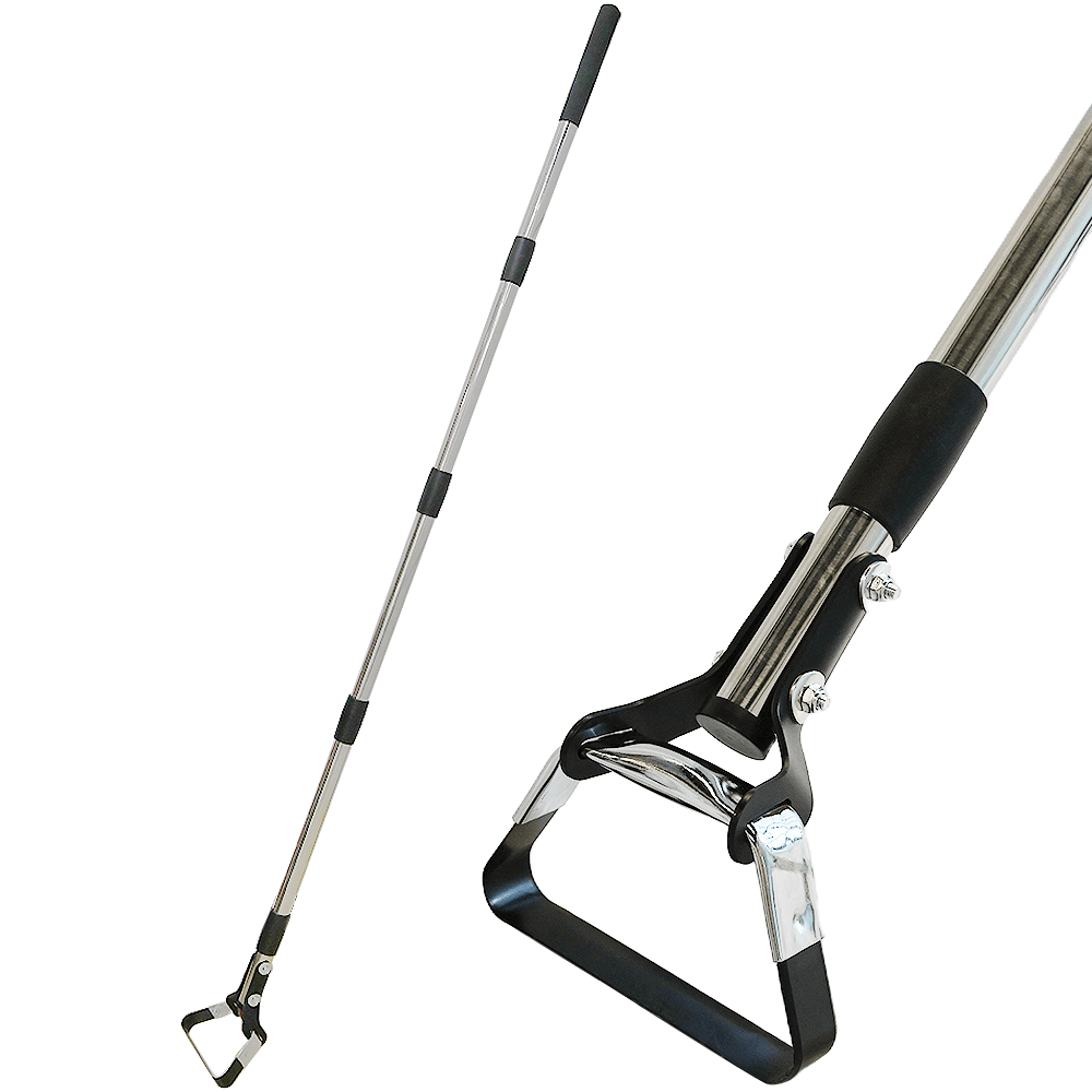 Stainless Steel Dutch Hoe Long Heavy Duty Roots Pushing Garden Tool 76.5-185cm