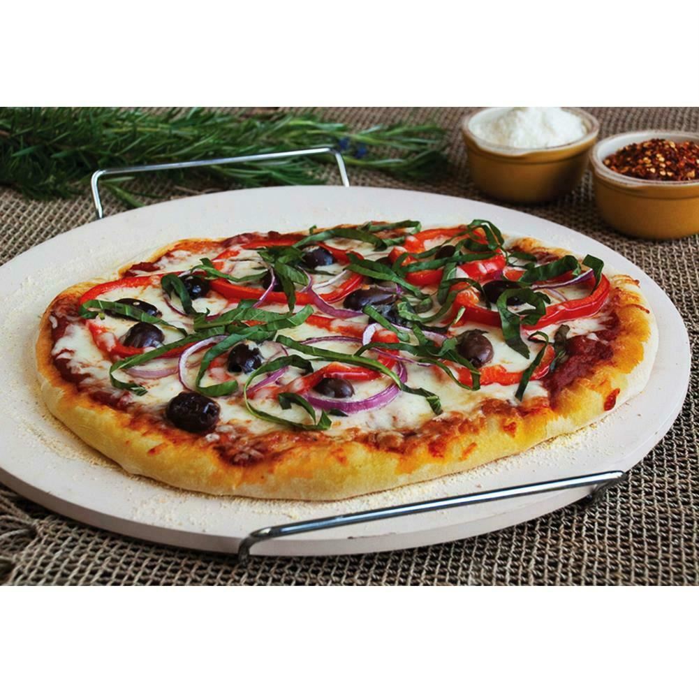 Pizza Stone With Rack Oven To Table Serving Traditional Pizza Ceramic Stone
