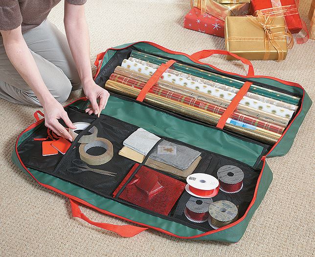 Gift Wrapping Paper Organiser Storage Bag with Interior Pockets