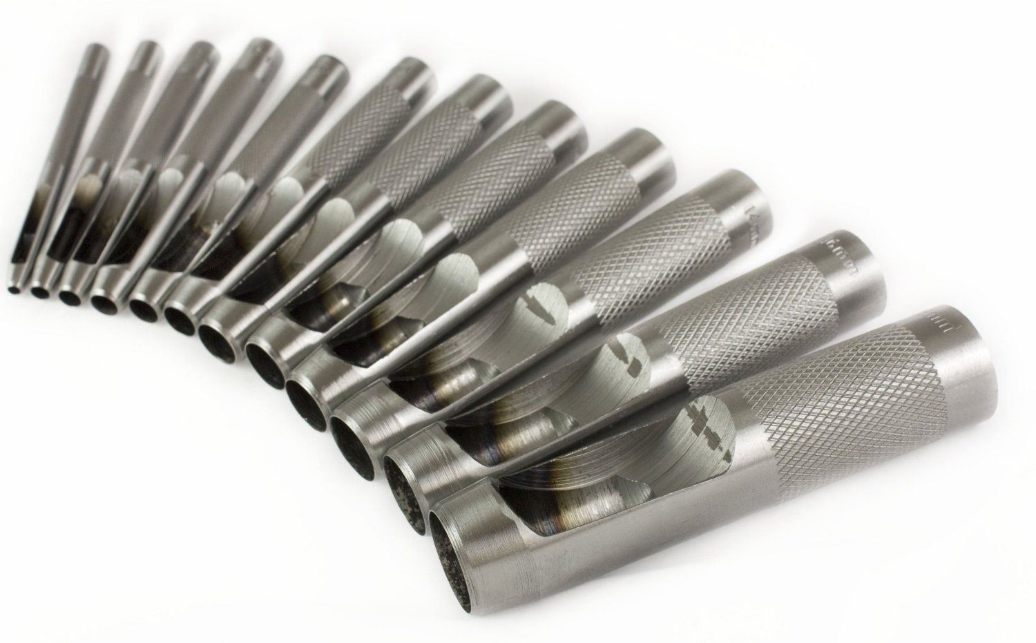 12pc Precision Hollow Punch Set 3mm-19mm Leather Plastic Gasket Hole Cutter