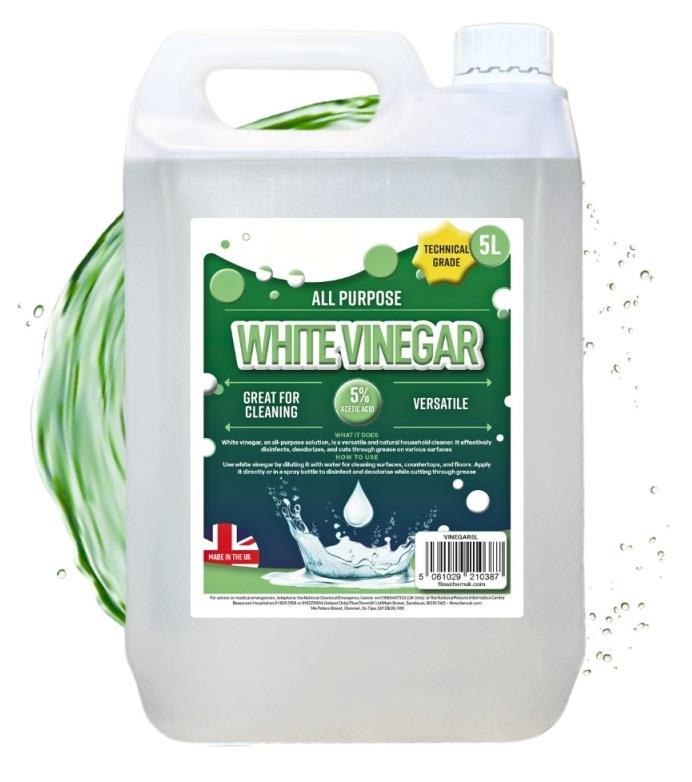 White Vinegar Distilled Clean Cooking Pickling Stain Weed Killer 5L