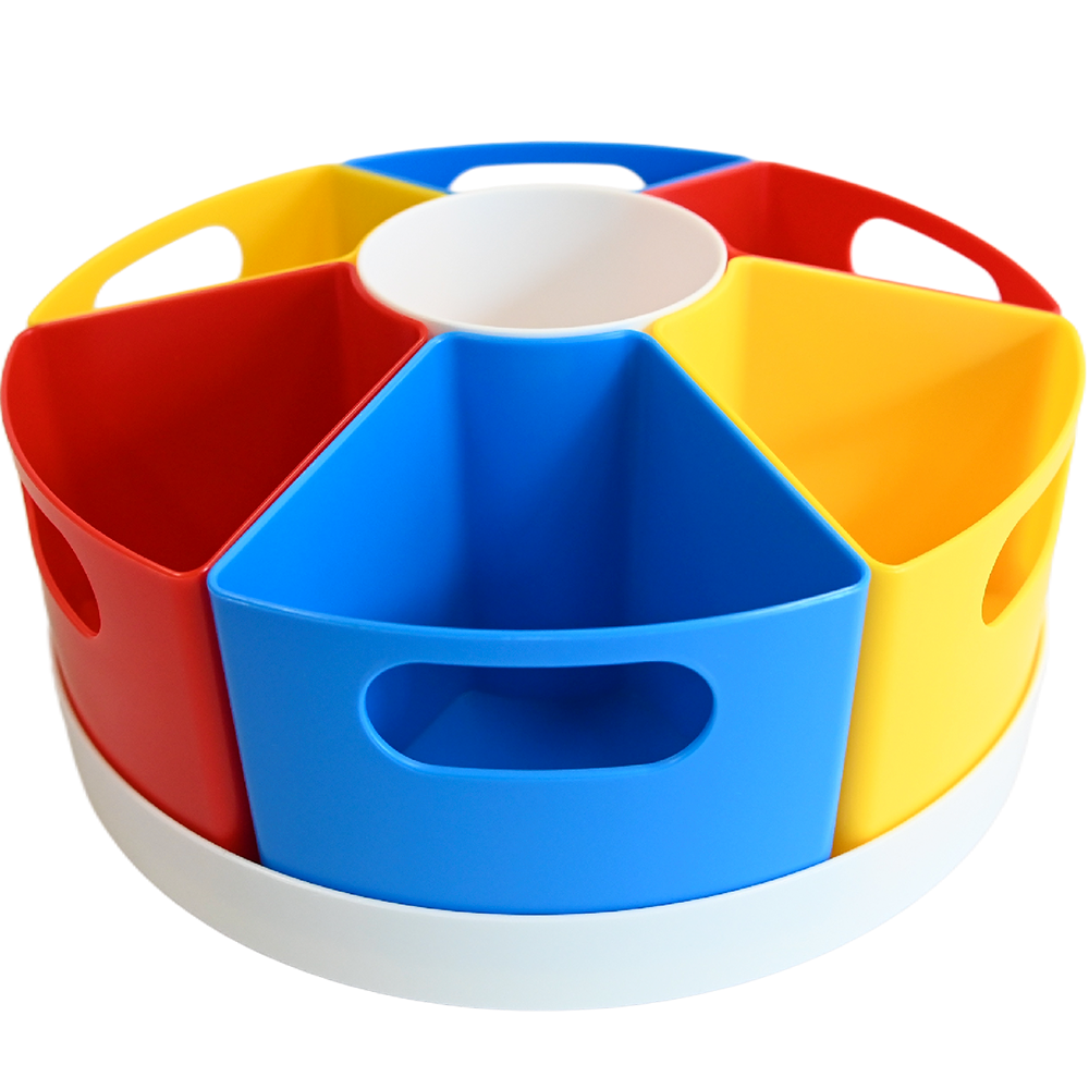 360 Degree Rotatable Desk Organizer Desktop Stationary Organizer 7 Compartments