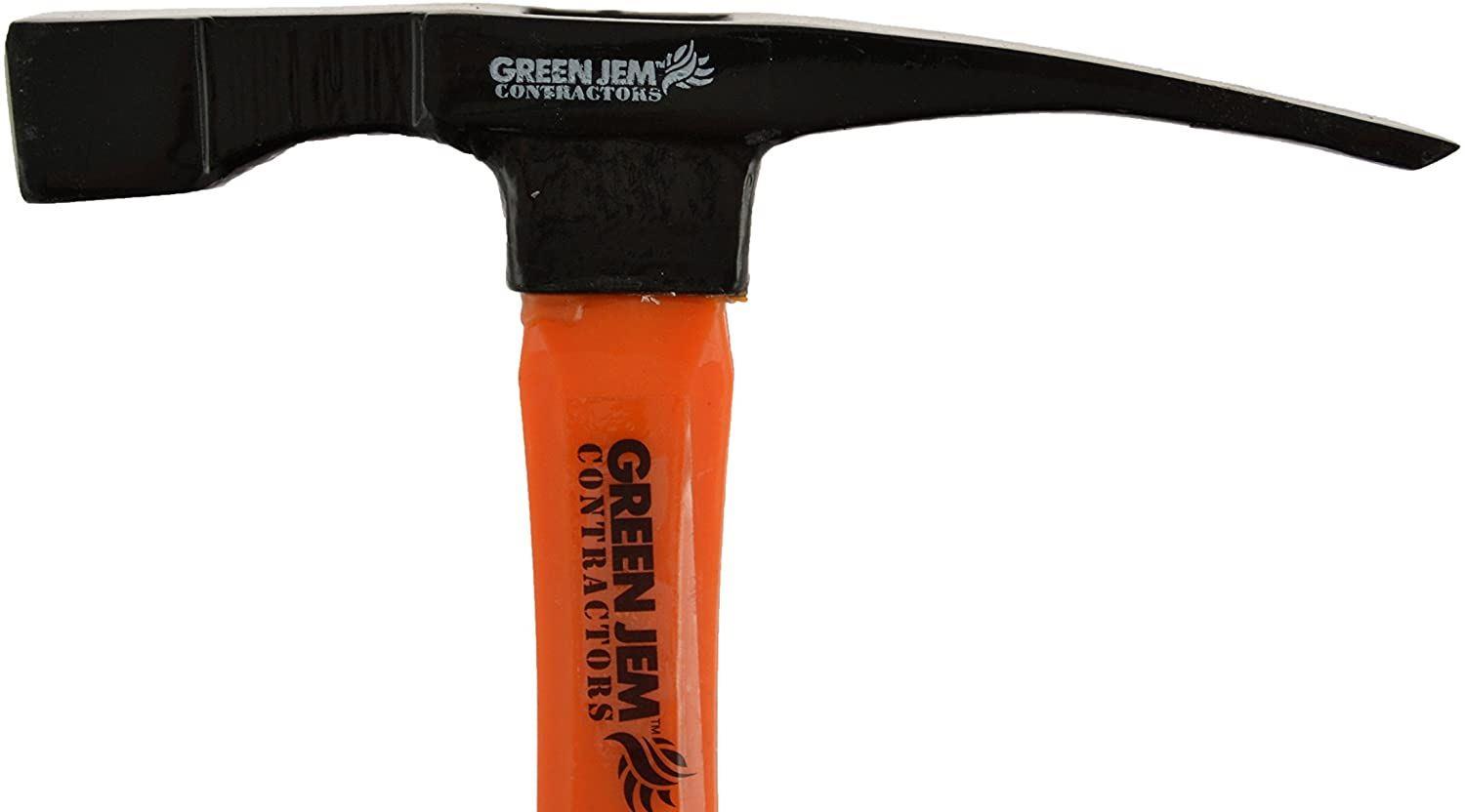 Green Jem HTFGBH Brick Hammer, Black/Orange
