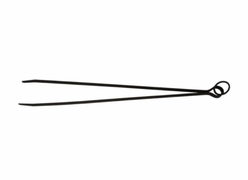 18" Long Tongs Fire Coal Wood Burner Steel Metal 450mm Grabber Log Stick
