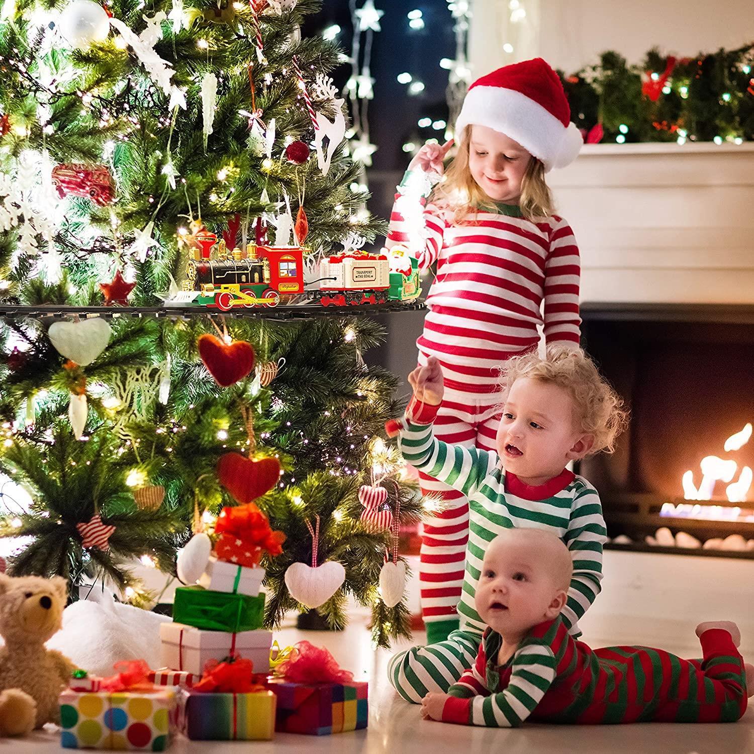 Christmas Tree Train Set-Around the Tree Xmas Decoration Festive Light Up Sound